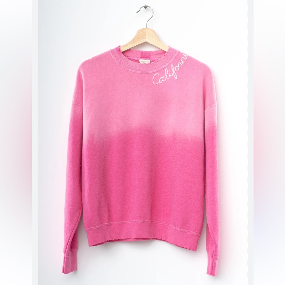 ISBM Vintage Handmade Tie Dye Embroidered‎ California Sweatshirt Medium Large
